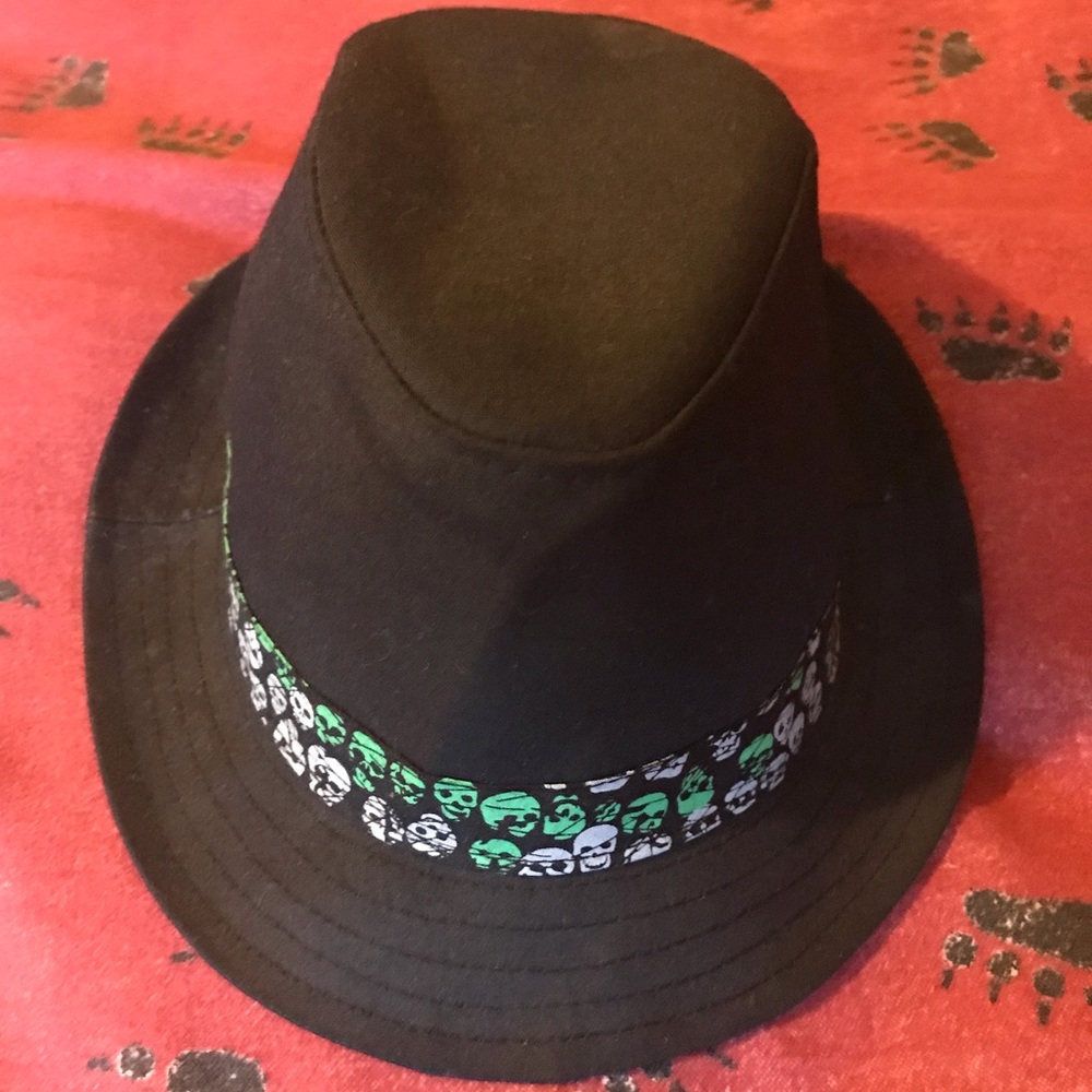 Kids Sk8er club hat with skull band Halloween hat